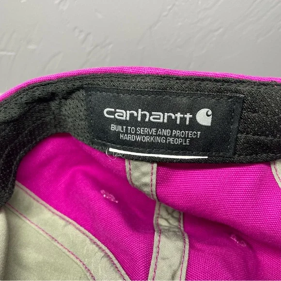 Carhartt Graphic Canvas Script Adjustable Hat Magenta - One Size Fits Most - Picture 6 of 6